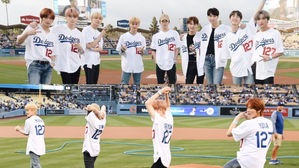 [SBS Star] VIDEO: NCT 127 Throws Out the Ceremonial First Pitch at Dodger Stadium