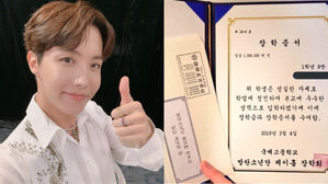 [SBS Star] 'J-HOPE Scholarship' Given Out to Students from BTS J-HOPE's Alma Mater