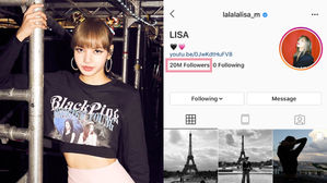 [SBS Star] BLACKPINK LISA Surpasses 20 Million Followers on Instagram