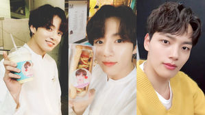 [SBS Star] JUNGKOOK Smiles After Having Some Food & Drinks Sent by Yeo Jin Goo