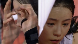 [스브스타] 경기 도중 갑자기 '콘택트렌즈' 빠지자 배구선수가 보인 행동