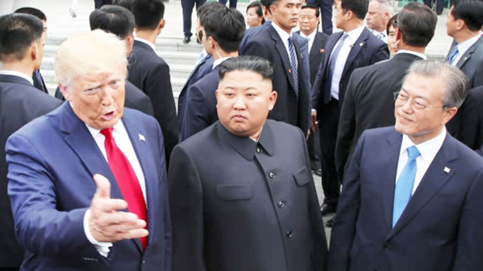 남북미 정상 트럼프 김정은 문재인