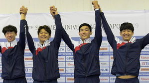 한국 펜싱, U대회 남자 에페 단체전 금&hellip;역대 최고 성적 예약