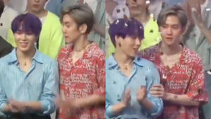 [SBS Star] VIDEO: BAEKHYUN Gets Scared of Stage Cannons & Hides Behind Ha Sung Woon