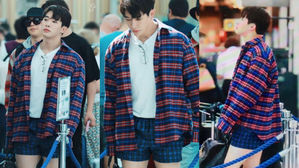 [SBS Star] MONSTA X WONHO Shows up at the Airport Only with His Underwear?