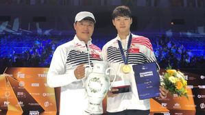 '최강' 사브르 대표팀, 펜싱 세계선수권 3연패 달성