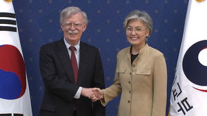 [영상] 볼턴 "세계 곳곳 도전 있어도 한미동맹 굳건"&hellip;강경화 장관 면담