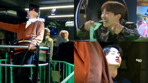 [SBS Star] VIDEO: BTS Wildly Cheers for V Enjoying a VR Game in His Own Way