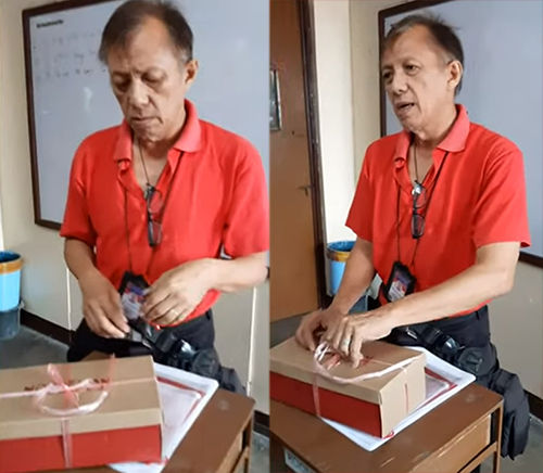 매일 8km 걸어서 출근하는 선생님…제자들 선물 받고 눈물(출처=유튜브 'Viral Press')