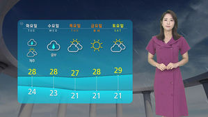 [날씨] '제주 호우특보' 전국 곳곳 비…낮 늦더위 계속