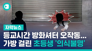 등교시간 방화셔터 오작동&hellip;가방 걸린 초등생 '의식불명'