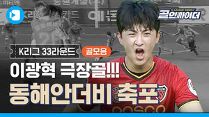 동해안 더비 축포 쏘아 올린 이광혁의 극장골!! 골인싸이더 K리그 33라운드