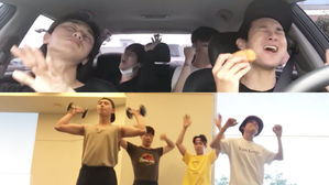 [SBS Star] VIDEO: BTS V&middot;Park Seo Jun&middot;Choi Woo Shik&middot;Peakboy Get Super Excited on Their Trip