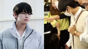 [SBS Star] BTS V's Kind Gesture Towards a Woman & Her Baby Warms Everyone's Heart