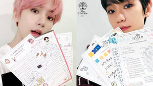 [SBS Star] SuperM BAEKHYUN Spotted Reading Letters from Fans on a Plane