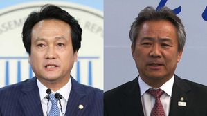 더불어민주당 안민석 의원, 이기흥 대한체육회장 (사진=연합뉴스)