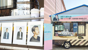 [SBS Star] Song Joong Ki Warmly Welcomes Snack Truck Staff to the Filming Site