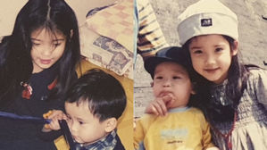 [SBS Star] IU Celebrates Her Younger Brother's Birthday with Their Childhood Photos