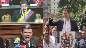 베네수엘라 '두 대통령' 1년&hellip;건재한 마두로&middot;힘 모으는 과이도