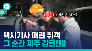 '감귤(?)맨 등장'&hellip;폭행당하는 택시기사 구한 의로운 시민들