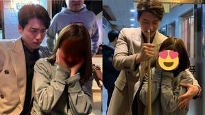 [SBS Star] Hyun Bin Takes Playful Photos with a Fan at a Pub