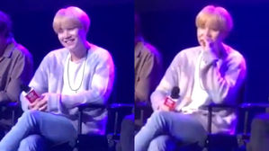 [SBS Star] VIDEO: BTS SUGA Shyly Giggles as Fans Sing 'SUGA's Interlude' at a Recent Event