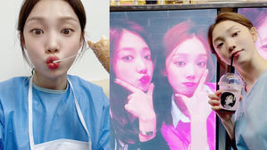 [SBS Star] Lee Sung Kyoung Enjoys Corn Dogs from a Snack Truck Sent from Park Shin Hye