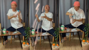 [SBS Star] VIDEO: WINNER HOONY Makes a Huge Mess While Making Strawberry Milkshake
