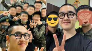 [SBS Star] EXO D.O.'s Fellow Soldiers Release Photos of Him in His Military Base