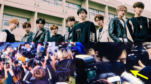 [SBS Star] VIDEO: CRAVITY Gets Sandwiched Between Fans & Photograph Sellers While Going Home