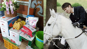 [SBS Star] Lee Minho Showers 'Maximus' the Horse with Delicious Gifts