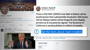 트럼프 트윗에 '팩트 체크' 딱지&hellip;"용납 못해" 으름장