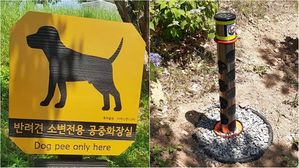 통영시, 공원에 '반려견 전용 소변기' 설치