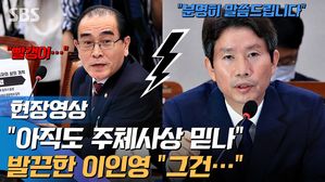 [영상] 태영호 "아직도 주체사상 신봉자입니까?"&hellip;이인영의 답은?