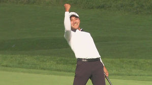 [영상] 김한별, 퍼팅 후 주먹 불끈&hellip;올 시즌 첫 다승자