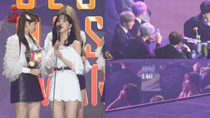 [SBS Star] BTS, TWICE & More Respond to GFRIEND EUNHA Struggling with a Tall Microphone Stand
