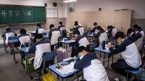 중국 학교, 교실, 수업, 입시