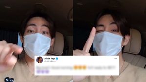 [SBS Star] Alicia Keys Shows Big Love for a Video of BTS V Listening to Her Song