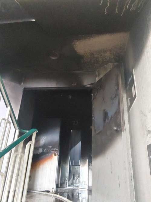 금정구 한신아파트 화재 현장 (사진=부산경찰청 제공, 연합뉴스)