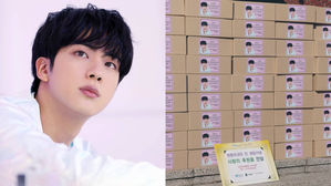 [SBS Star] BTS JIN's Fan Club Donates Sanitary Pads to a Community Center Under JIN's Name