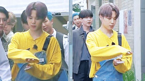 [SBS Star] Fans Cannot Stop Going "Aww" Over the Way JIMIN Tries to Protect His Lollipop from Rain