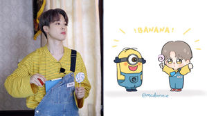 [SBS Star] The Minions' Official Twitter Reacts to BTS JIMIN's Recent Outfit