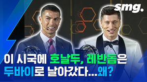 '코로나 위험지역' 두바이로 상 받으러 간 호날두, 레반도프스키&hellip;무슨 시상식이길래?