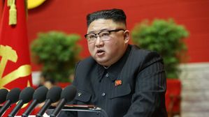 노동당 제8차 대회에서 발언하는 김정은 (사진=평양 조선중앙통신, 연합뉴스)