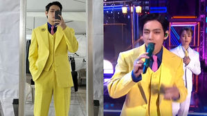 [SBS Star] BTS V Surprises Everyone with the Way He Pulled Off an Old-fashioned Yellow Suit