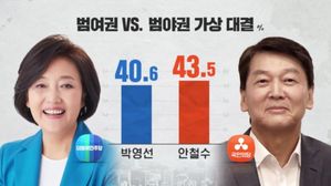 [여론조사] 서울 보선 가상 대결, 박영선 40.6% vs 안철수 43.5%