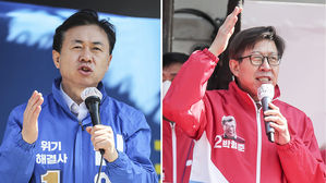 여야 부산시장 후보 첫 주말 선거운동 유세전