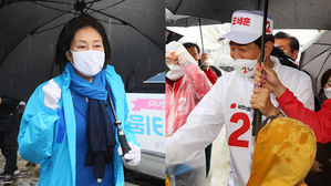 '청년층 공략' vs '집토끼 잡기'&hellip;여야 빗속 총력 유세