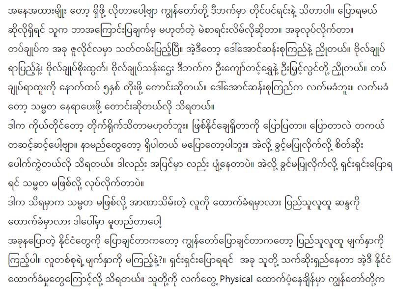 미얀마어 전문 19