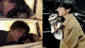 [SBS Star] Fans Compile Photos/Videos that Show How Much BTS V Adores His Dog Yeontan